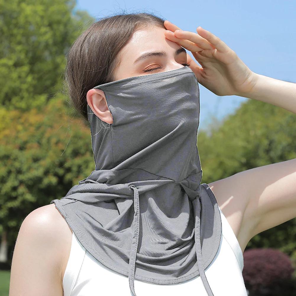 Summer Cycling Mask UV Sun Protection Ice Silk Mask Bike Balaclava Hat Bicycle Scarf Breathable Sport Motorcycle Hooded Mask