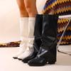 Winter Pointed Leather Comfortable Anti Slip Casual Motorcycle Boots Fashionable New Sexy Plus Size Knight Boots for Women