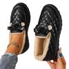 Women's Leather Waterproof Lightweight Comfortable Thick Soles Winter Warm Snow Boots with Padded Lining Non-slip Wear Casual Sports Lefebvre Shoes
