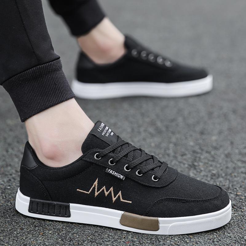 Summer New Canvas Shoes Men's Korean Version Trendy Men's Board Shoes Student Versatile Cloth Shoes Breathable Trendy Shoes Men's Shoes