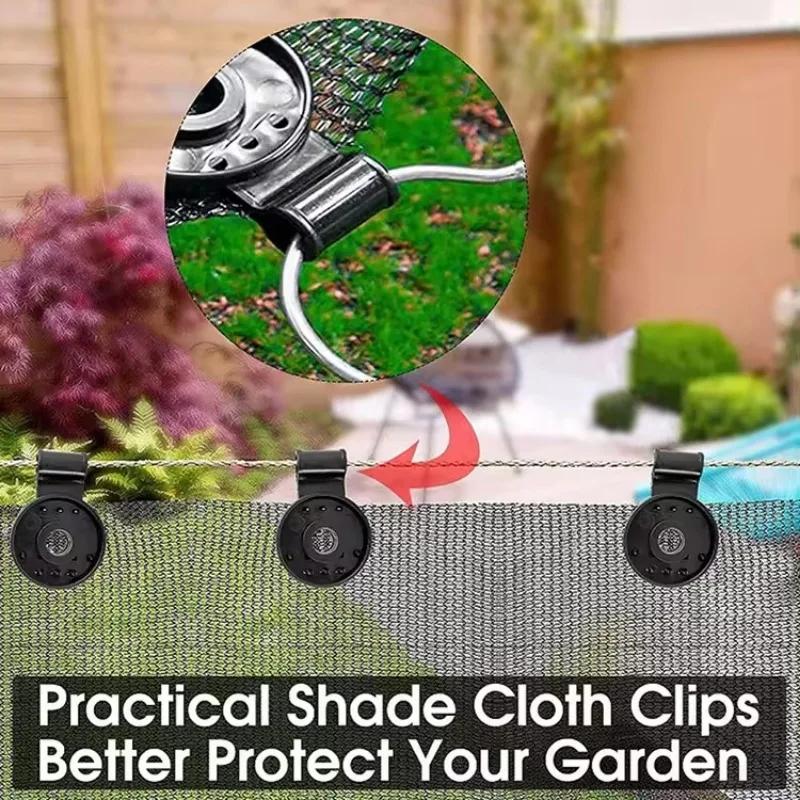 PE 50PCS Sunshade Net Clip Garden Tools Greenhouse Shade Cloth Fix Clips Sunblock Plastic Grommet Fence Netting Hooks