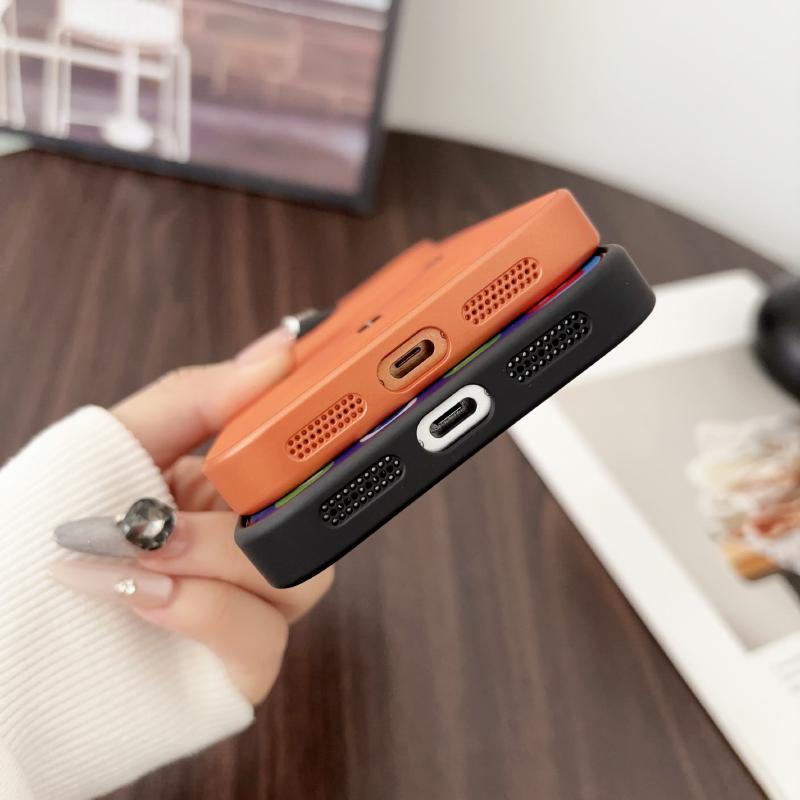 For MagSafe Magnetic Wireless Charging Soft TPU+Artificial Leather Phone Case For iPhone 17 Pro Max 15 13 14 16 Pro Max Cover