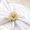 10PCS Decoration Belt Party Rhinestone Serviette Wedding Dinner Home Napkin Holder Rings Hotel Buckles Banquet Leaves Shape