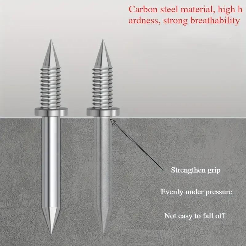 

50 Pcs Dual Head Nail Clips, Invisible Wall Trim Nails, No-Drill Edge Covering Screws with Free Socket Set срібний