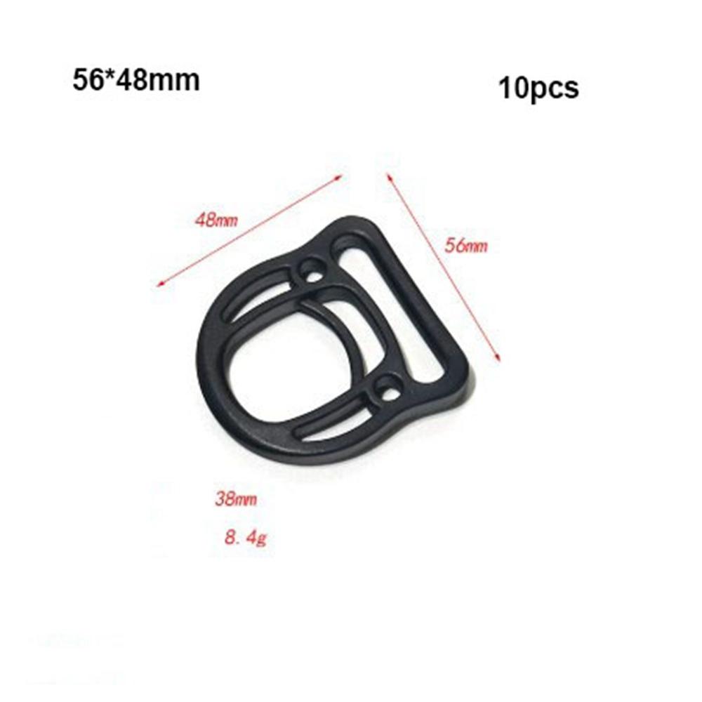 10pcs Black Durable Rope Adjustment Buckle 12~50mm Strap Webbing Buckle Luggage Accessories