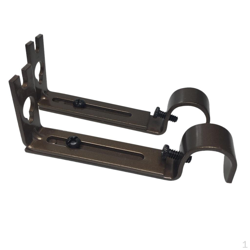 10-13cm Adjustable Curtain Rod Bracket Wall Mounted Drapery Pole Holder