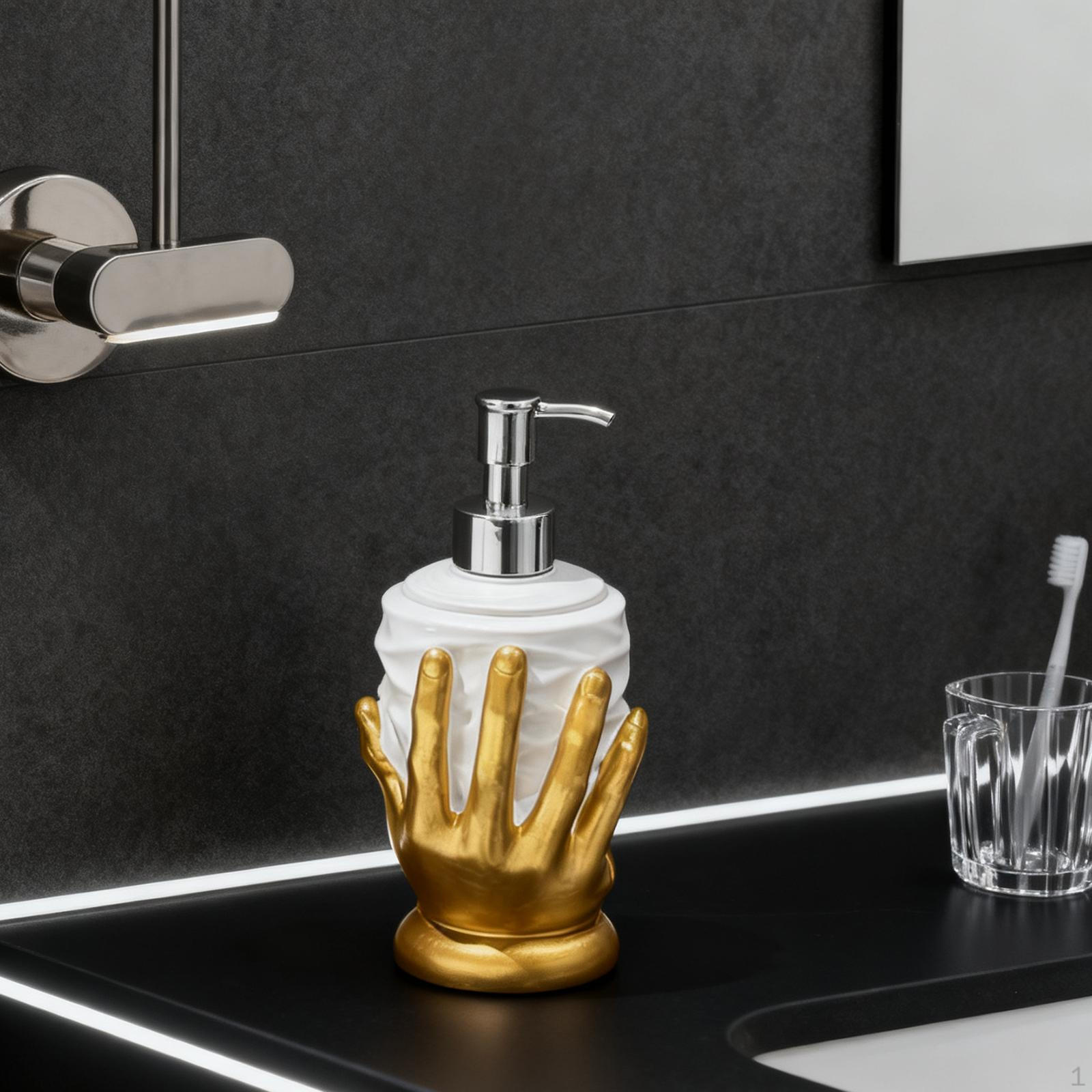 

Hand Soap Dispenser Empty Shampoo Bottle Shower Gel Container for Bathroom Laundry Room золотий