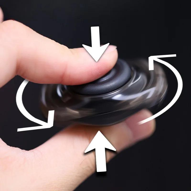Mini Fidget Spinner Magnetic Push Card 2IN1 EDC Pushing Plate Mechanical Slider Stress Relief Toy Relieving Anxiety Antistresse