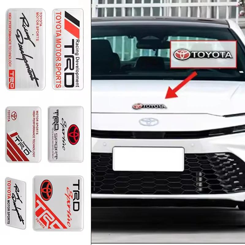 Aluminum Car Body Side Stickers Fender Trunk Decor Badge Decal For Toyota TRD Camry RAV4 Land Corolla Levin 86 Yaris Aygo Hilux