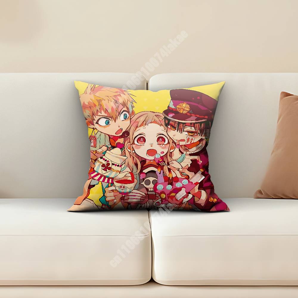 Toilet Bound Hanako Kun Yashiro Nene Pillow Cover Cushion Case Sofa Couch Modern Apartment Decor Family Furnishing