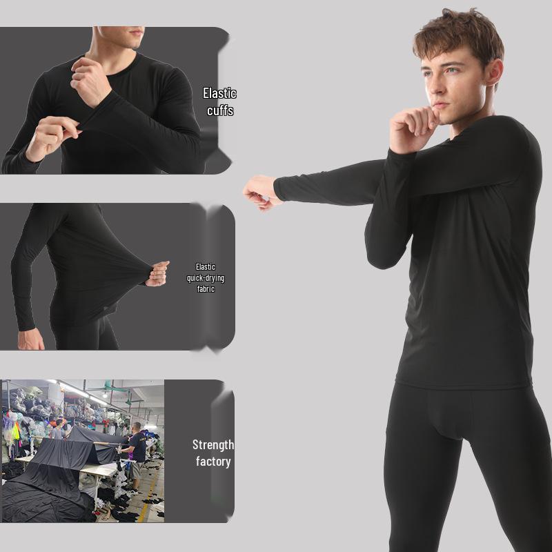 Men's Quick-Dry Summer Sports Set: Elastic T-Shirt & Breathable Vest for Outdoor Fitness and Running