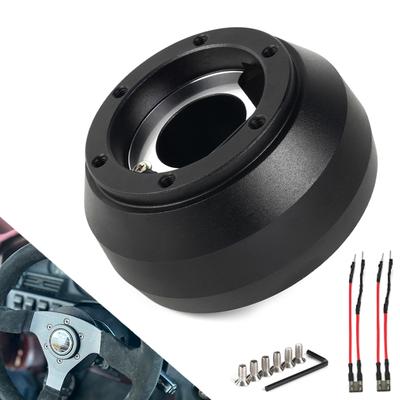 125H Hub Adapter Steering Wheel Hub Adapter 6 Hole Hub Adapter Kit Quick Release Auto Accessory Black Hub Adapter