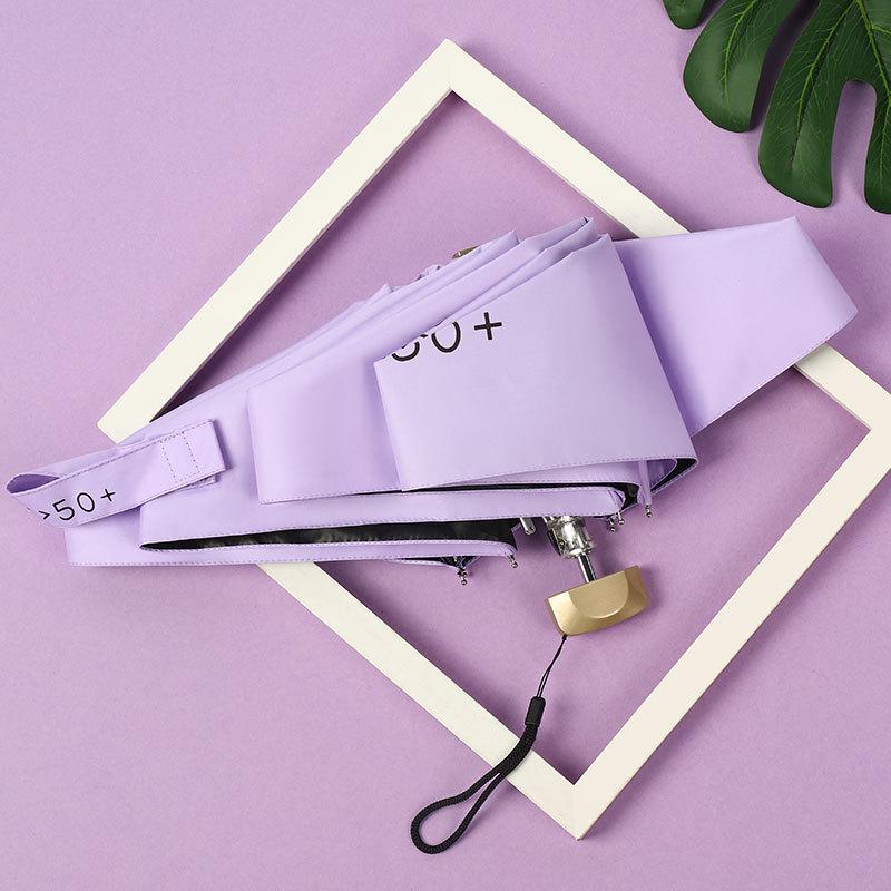 Flat Five-Fold Women's UV Protection Sunshade Umbrella: Dual-Use Mini Folding Umbrella.