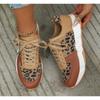 New Women Casual Platform Sneakers Leopard Thick Bottom Vulcanized Shoes Woman Casual Flats Walking Shoes Plus Size 43