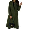Autumn Winter Loose Casual Solid Color Double Breasted Wool Coat Women All-match Cardigan Outwear Top