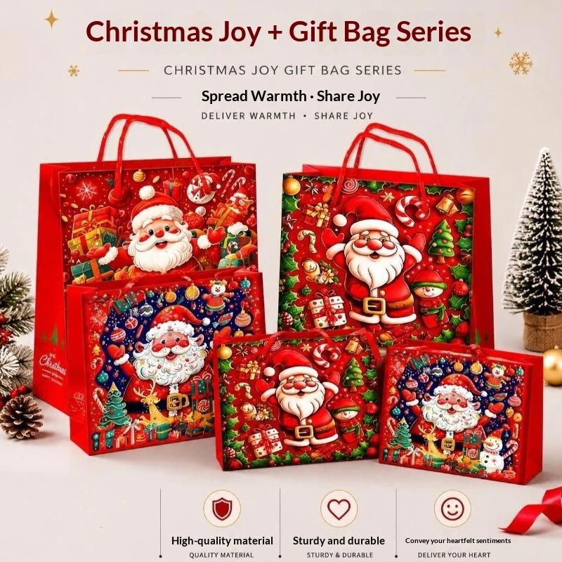 Christmas Paper Gift Box Set 1 Pack Durable Xmas Favor Packing Containers for Holiday Party Gifts Home Decoration