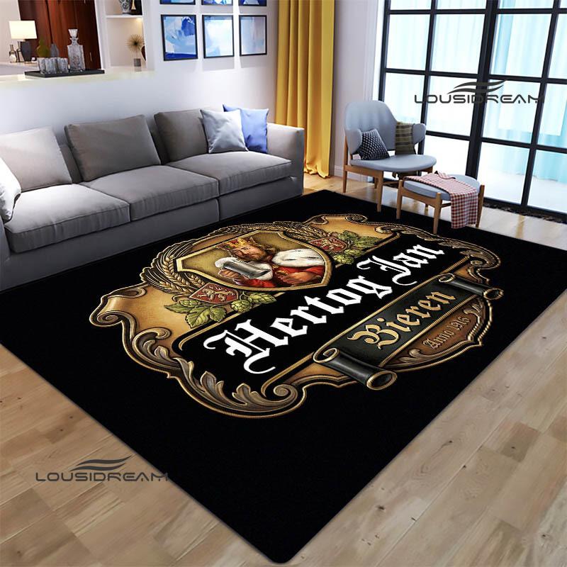 Hertog jan LOGO Teppich Wohnzimmer Schlafzimmer rutschfeste Teppiche Yogamatte Outdoor-Teppich Kawaii-Teppich Läufer Geburtstagsgeschenk