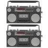 Sosoport Set of 2 Miniature Retro Radio Models, Plastic Figurines, Mini House Decorations, 5.50 X 2.80 X 1.50 Cm, Kids Toys