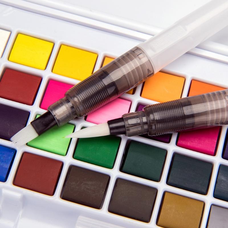 12/18/24/36/48 Colors Travel Water Color Kits Watercolor Paint Set Solid Watercolor Painting Pigment Drawing Supplies