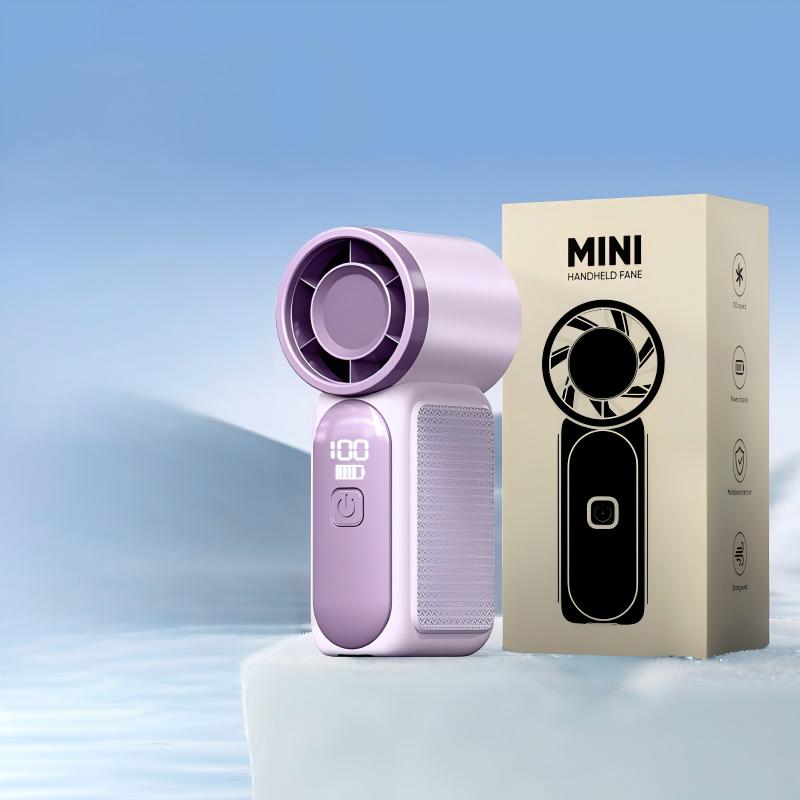 High-speed Mini Handheld Fan with USB Charging for Long-lasting Power. Turbo-powered Portable Outdoor Small Fan.