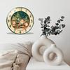 Customized Round Glass Wall Clock 30cm Diameter Personalized Logo Modern Minimalist Home Office