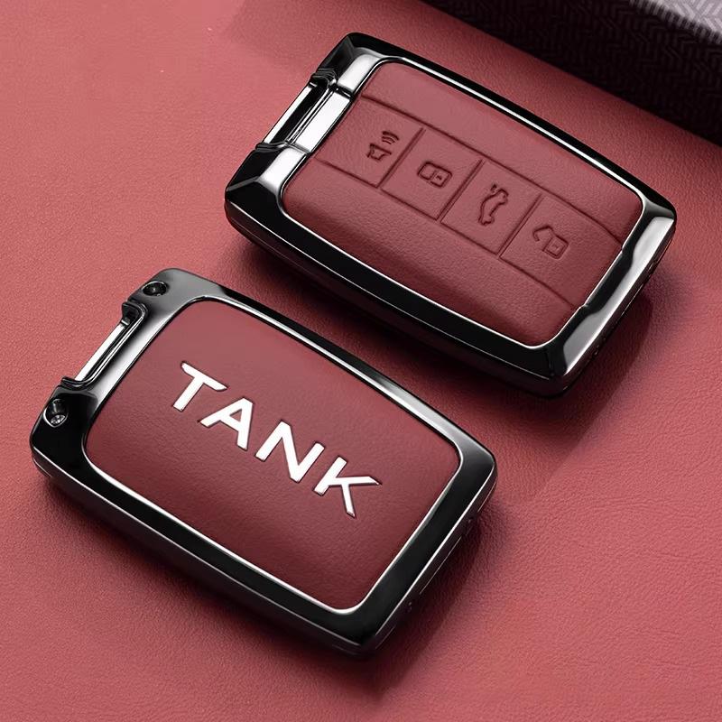 Zinc Alloy Car Key Case Fob For Great Wall Gwm Wey Tank 300 500 Tank300 Tank500 Keychain Cover Shell Accessories