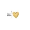 European/American 18K Gold-Plated Stainless Steel Heart Stud Earrings - Fashionable and Versatile Jewelry