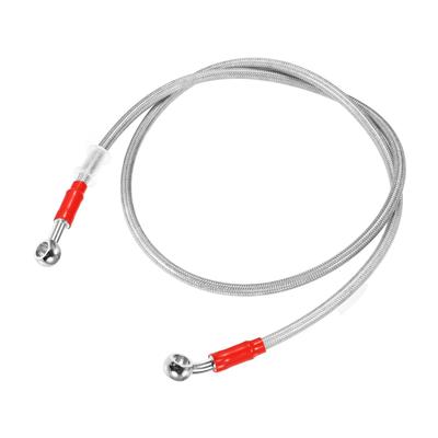 X AUTOHAUX Brake Hose Motorcycle Mesh Hose Clutch Hose Mesh Hose Silver 28° 110cm