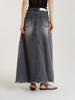 Unknown Planet Deep Slit Denim Skirt Gray