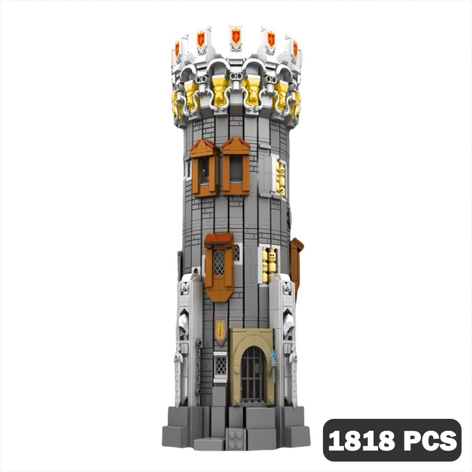 MOC Medieval Wizard Tower Magic Castle Street View Building Blocks Creative Construction Bricks Toys Kids Adults Christmas Gifts