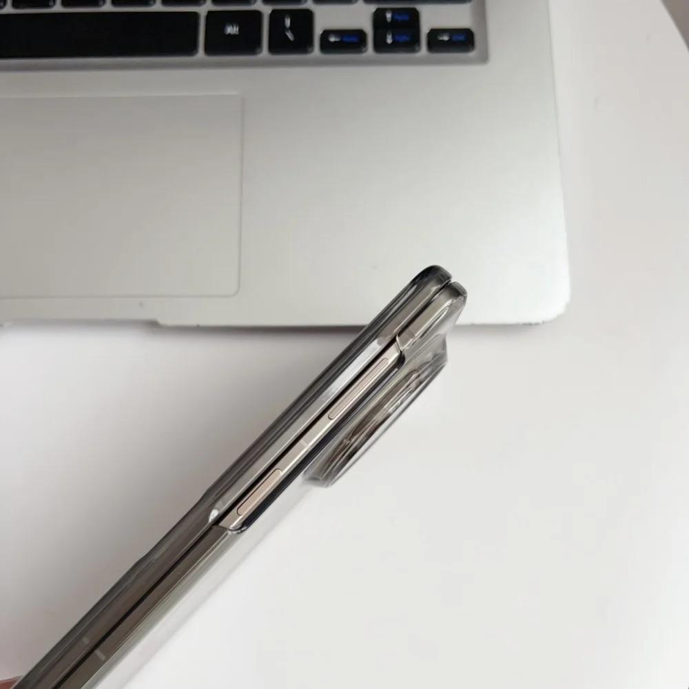 Przezroczyste i Półprzezroczyste Magnetyczne Pierścień Adsorpcyjny Etui na Telefon dla Honor Magic V5 V3 Wszechstronna Ochrona Aparatu Tylna Pokrywa