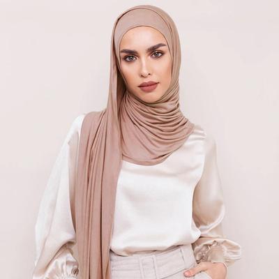 Premium Cotton Inner Hijab Modal Jersey Scarf Women Long Shawls One Loop Instant Hijab Muslim Women Solid Color Turban Headband