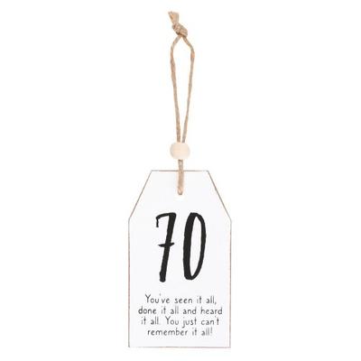 Milestone 70th Hanging Sign