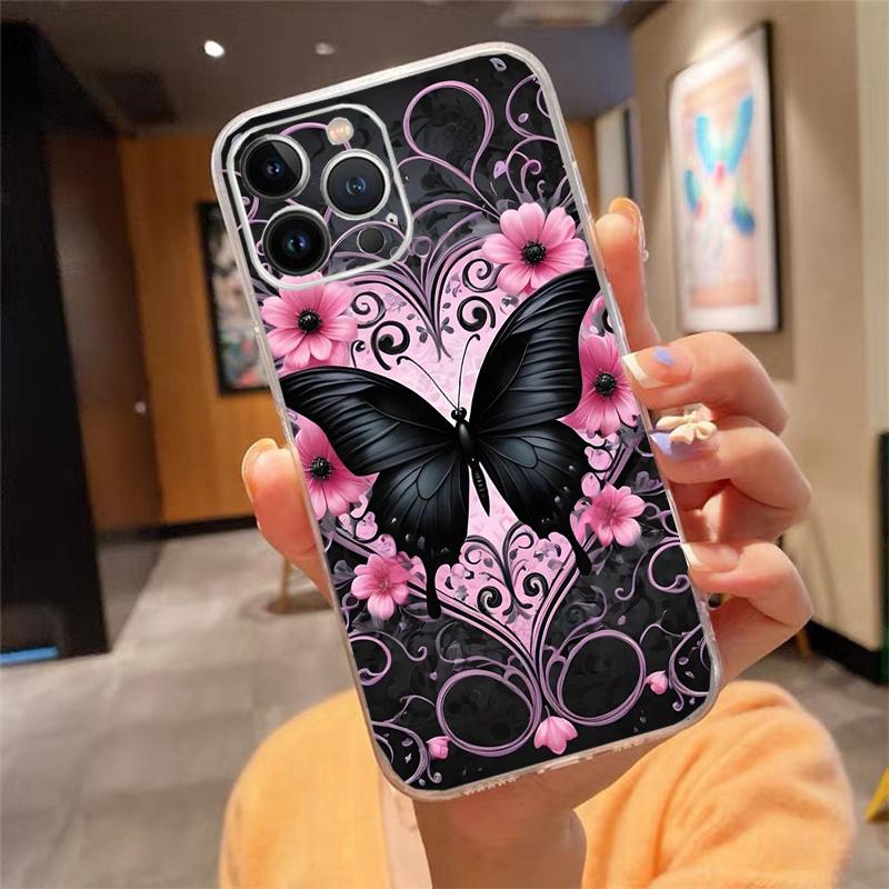 Butterfly Phone Case For iPhone 17 Pro Max Air 17 16 15 14 13 Pro Max 15 16 Pro 15Plus