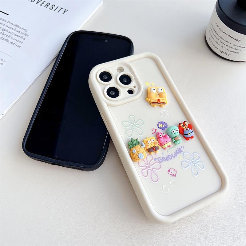Kawaii Toy for Huawei Nova 11i 11 10 9 SE P60 P40 3D SpongeBob Multistep TPU Phone Case for Honor X6 X7 X8 X8B X9B 50 70 90 Lite