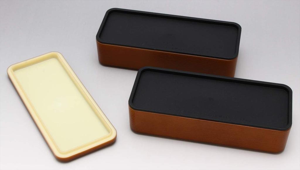 Yamanaka Lacquer Wood Grain Square Lunch Box Moon Rabbit M16408-4