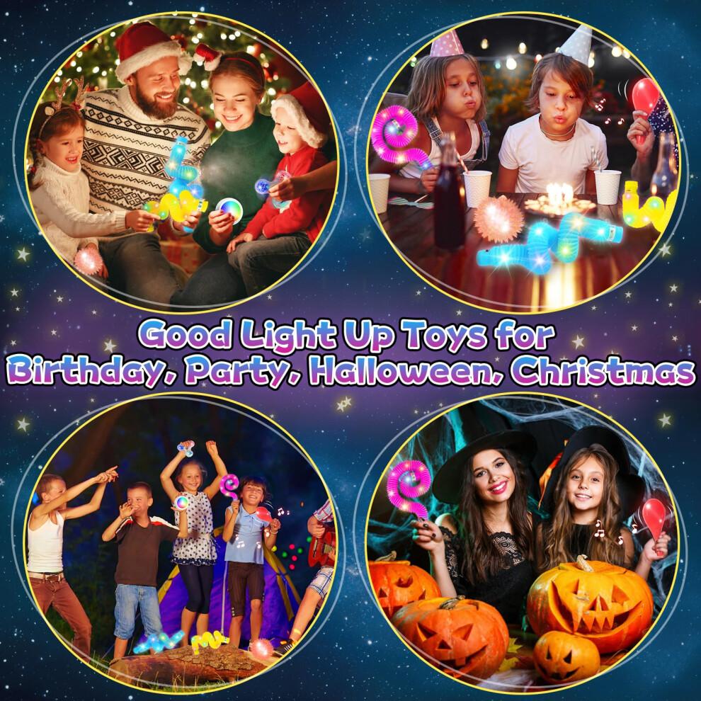 Highttoy Light Up Sensory Toys, Sensory Toys for Autism, 7PCS Light Up Toys, Sensory lights, Gifts for 4 5 6 7 8 Year Old Kids, Party Favors Stress R