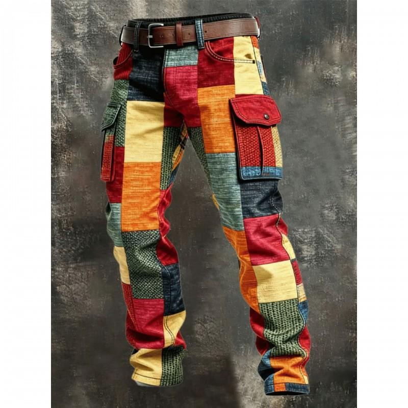 Mens Printed Straight Fit Casual Workwear