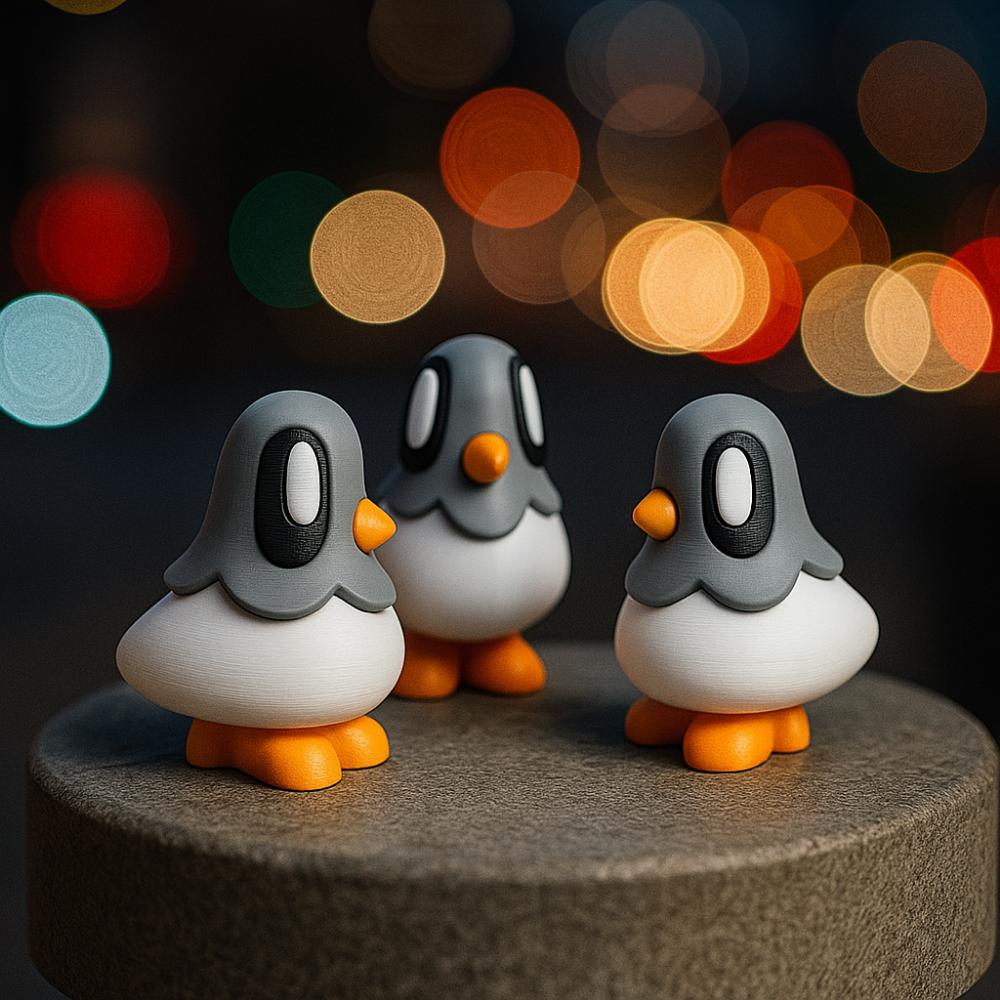 3pcs 3D Printed Blob Pigeon Ornaments Simulation Pigeon Desktop Ornament  Entrance