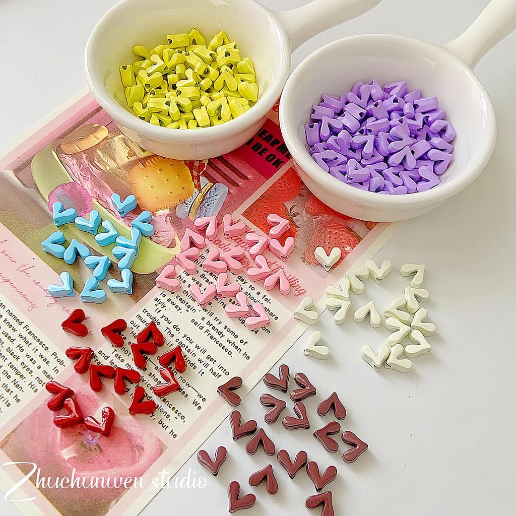 Japanese Heart Beaded Alloy Necklace & Bracelet DIY Kit