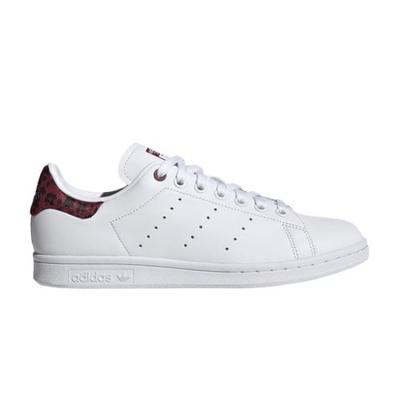 Dámske Stan Smith Biela Collegiate Burgundy EE4896