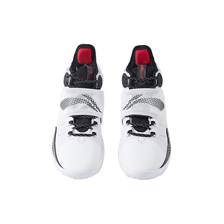 Li Ning SONIC 9 Cushioning Slip Resistant Mid Top Basketball Shoes Unisex White PE Sponsor Edition ABAR011-A