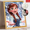 Disney DIY Pearl Painting Frozen Anna Decorative Painting Creative Ornaments Friends Gifts Desktop Furnishings Home Decoration