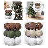 12 Pieces Christmas Balls Holidays Celebrations Portable Pendants Jute Rope Shopping Mall Party Supplies Xmas Tree Decor Baubles