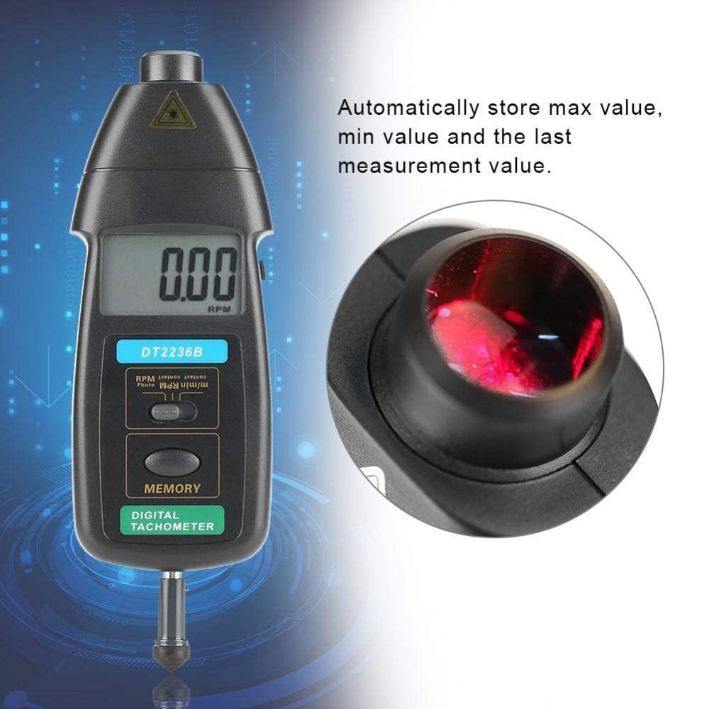 Messen Sie die Drehzahl von allem, was sich dreht, mit dem Kontaktlosen Laser-Digital-Tachometer! & Berührungslos