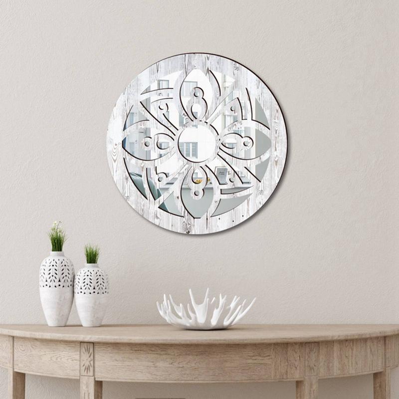 Farmhouse Style Wooden Wall Acrylic Mirror Wall Sticker Wall Decoration