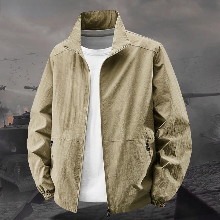Men's Coat Spring and Autumn Outdoor Casual Stand-up Collar Jackets and Workwear Waterproof Tops Trendy