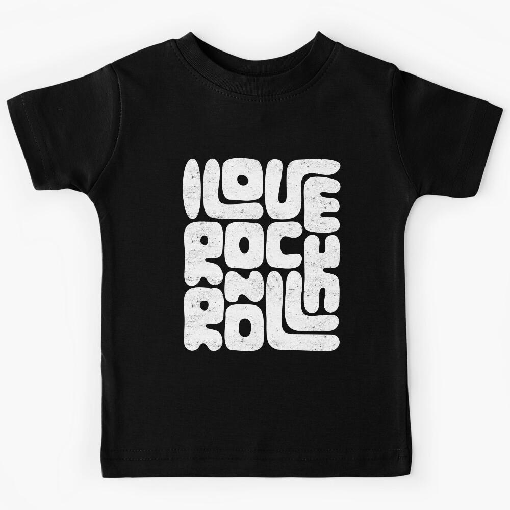 I Love Rock and Roll: Vintage Rock Tribute For Music Lovers Kids T-Shirt 120