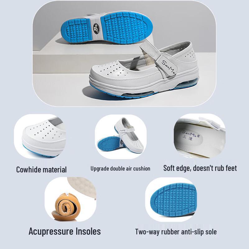 Женская дышащая противоскользящая летняя обувь для медсестер 40