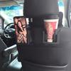 1pcs Multi-Functional Car Seat Back Storage Rack With Cup Holder Phone Holder & Hook - Fits Most Models For Water Bottles Milk Tea Bags